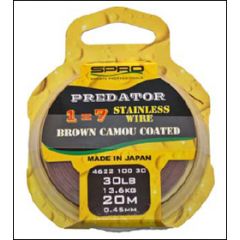 Spro Predator Brown Coated Wire 40lb 20m