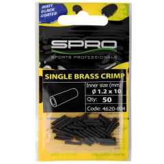 Spro Single Brass Crimp Matt Black 1,2mm