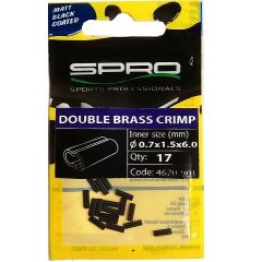 Spro Double Brass Crimp Matt Black 0,8mm