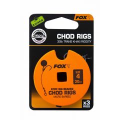 Fox Chod Rigs 30lb sz4 trans khaki