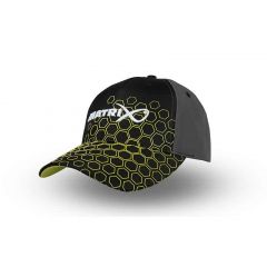 Matrix Hex Print Baseball Cap Black