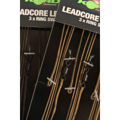 Korda Leadcore Leaders Ring Swivel Weed