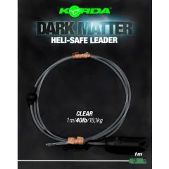 Korda dark matter leader heli safe clear 40lb 1m