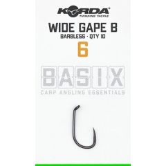 Korda Basix Wide Gape Barbless 6