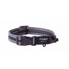 Rogz Airtech halsband M Grijs 26-40cm