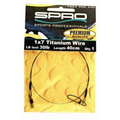 Spro Titanium Leader 1x7 60 Lb 40cm