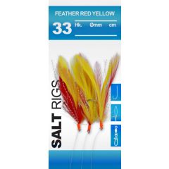 Spro 33 Salt Rig Feather Red Yellow #2/0 3 Hooks