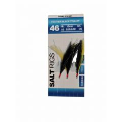 Spro 46 Salt Rig Feather Black Yellow #2/0 3 Hooks