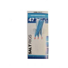 Spro 46 Salt Rig Feather Blue White #2/0 3 Hooks