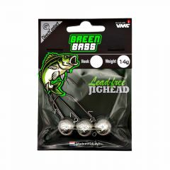 Green Bass Fishing Jighead 2/0 14gr 3st