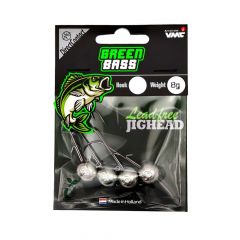 Green Bass Fishing Jighead 5/0 8gr 4st