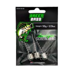 Green Bass Fishing Screwhead 10gr 3st