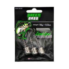 Green Bass Fishing Screwhead 15gr 3st